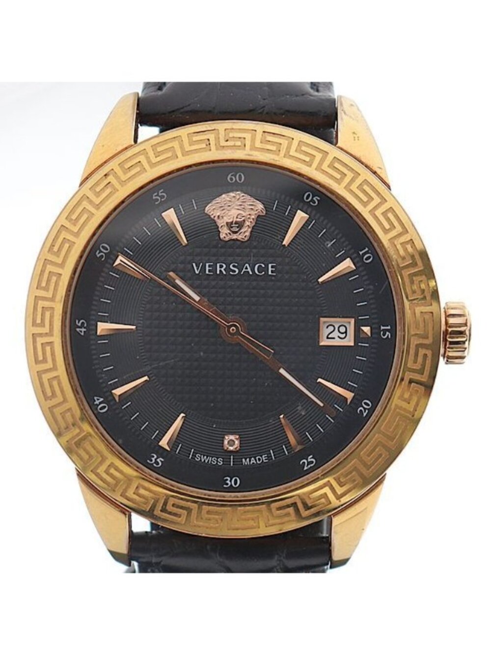 Versace Iaq Imperial Black Dial Watch